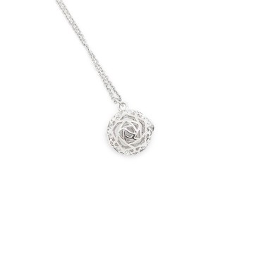 施華洛世奇水晶玫瑰花紋頸鏈