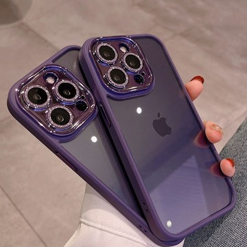 全包手機殼 自帶閃粉鏡頭膜 手機殼 防摔殼 適用iPhone 14 13 12 11 Pro Max i13 i14蘋果
