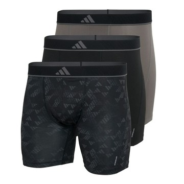 【adidas 愛迪達】男士 彈力貼合內褲三入組 ACTIVE MICRO FLEX ECO BOXER BRIEF 3 PAIRS