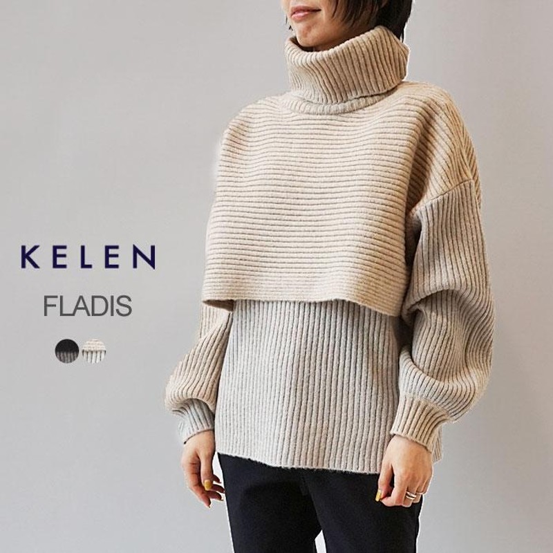 ケレン ニット レディース KELEN LAYERED KNIT TOPS レイヤード ニット