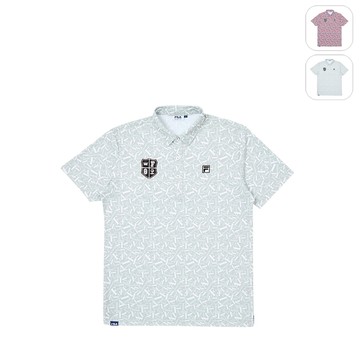 【FILA】男性 Golf 高爾夫 短袖POLO衫-米色 1POZ-2804-BG