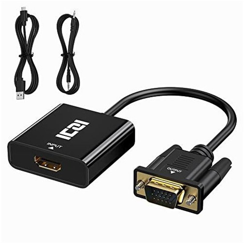 超お買い得！】 VGA D-Sub 15ピン to HDMI コンバーター 音声対応 60Hz フルHD 1080P アナログ信号 変換 アダプター  discoversvg.com