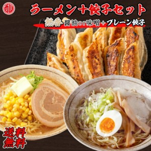 3000円ポッキリ 西山製麺 ラーメン 餃子セット (熱香ラーメン 2人前 味噌・醤油 どちらかお選び下さい）送料無料 札幌ラーメン 有名店 ベ