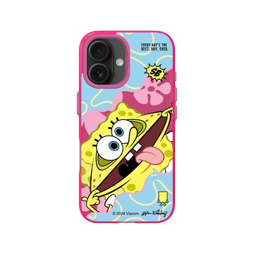 iPhone 16 Clear 粉漾桃 - 海綿寶寶 SpongeBob - 搞笑海綿