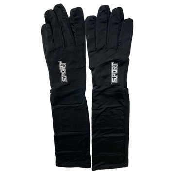 冰絲涼感手袖套 長53.5cm 臂圍23-35cm 五指款 防滑 透氣網格  深灰色  1雙