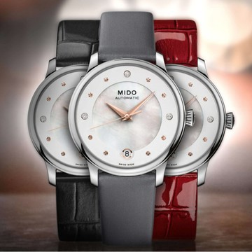 MIDO 美度 Baroncelli LadyDay & Night璀璨美鑽機械套組錶-M0392071610600/33mm
