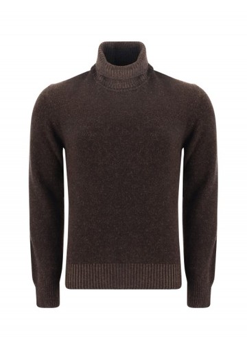 Jurta Cashmere - Turtleneck Sweater - Mens - Brown