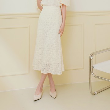 OB嚴選 鏤空蕾絲傘襬中長裙 《CA2810》大尺碼/現貨/女裝