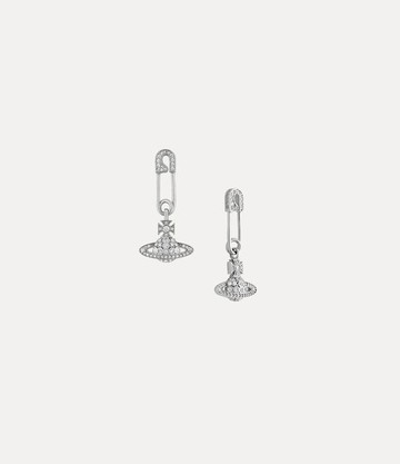 Vivienne Westwood Lucrece Earrings Silver Cubic Zirconia Women