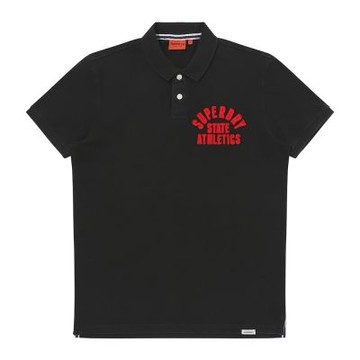 SUPERDRY 韓版 男款 POLO衫 短POLO Athletics 黑