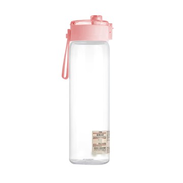 無印風 彈蓋水壺 透明款粉800ml  透明粉  800ml  1個