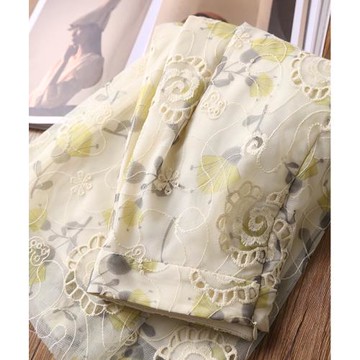 網紗半身裙2024新款春夏重工鏤空刺繡印花大擺傘裙高腰中長款半裙