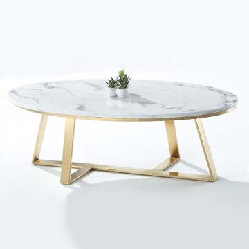 Boden-莎曼4尺橢圓形石面大茶几