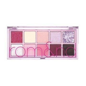 rom&nd 台灣公司貨 勝過眼皮十色眼影盤  #07 BERRY FUSHIA GARDEN 漿果紫芋花園  1個