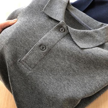 品質不俗！舒適貼身！外貿男裝工廠剪標尾貨簡約百搭POLO衫外套男