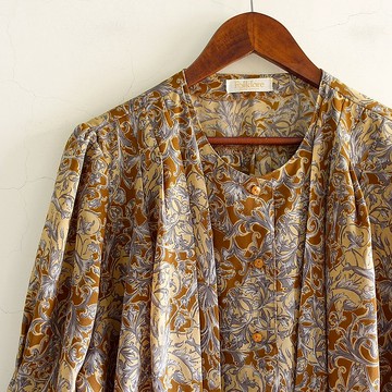 │Slowly│假兩件.花藤/古著上衣/日本製 │vintage.復古.文藝