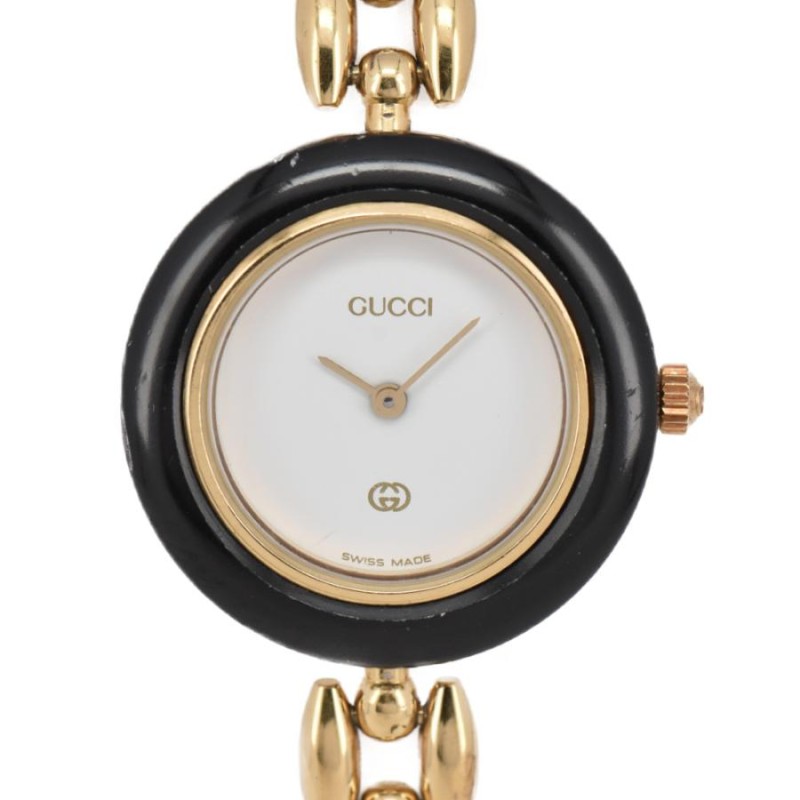 GUCCI】グッチ チェンジベゼル 11/12 クォーツ レディース M#96033 | LINEショッピング