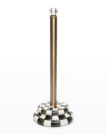18" Courtly Check Enamel Toilet Paper Storage