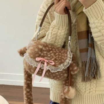 秋冬季爆款毛茸茸包包女2025新款時尚百搭斜挎包手提枕頭包毛毛包