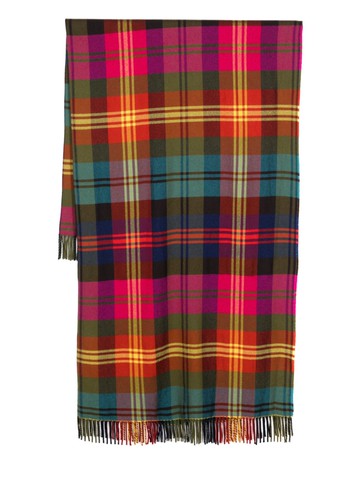 ETRO - plaid-check virgin-wool scarf - women - Virgin Wool - One Size - Brown