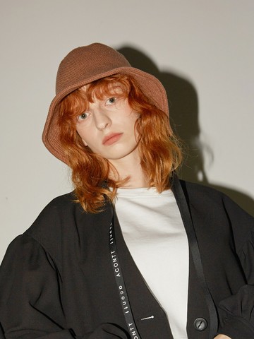 Wool Knit Bonnet - BRICK