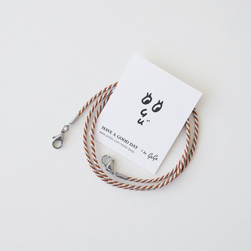 口罩掛繩 / 時尚防疫小物 I 淡藍咖啡線條