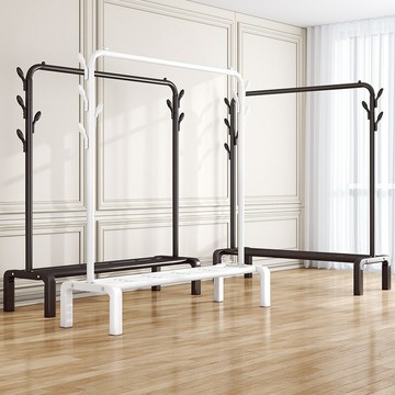 ??快速出貨?? 公司貨 簡易衣帽架陽臺曬衣服架加粗掛衣架晾衣架可移動家用衣帽架落地式