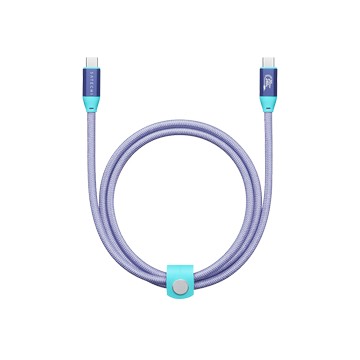 Satechi USB-C 對 USB-C 資料傳輸與充電連接線 (1 公尺) - 深紫色