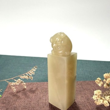 手工刻印客製單章 • 姓名方章 • 十二生肖－招財進寶小豬仔