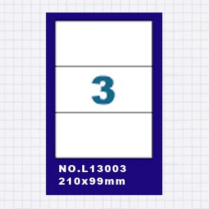 滿額現折180★(5包)OGI A4標籤貼紙1欄3列/50張入 四邊直角 雷射.噴墨.點距陣各式列表機專用 標籤貼紙No.L13003