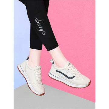 真皮小白鞋2025年秋季新款時尚軟底舒適旅游鞋輕便防滑休閑運動鞋