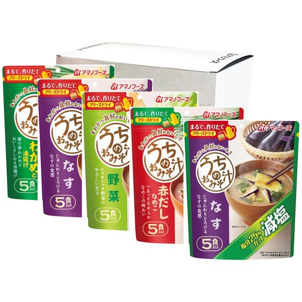 Asahi 朝日 速食5種風味味噌湯塊 五包 25塊入 J811788