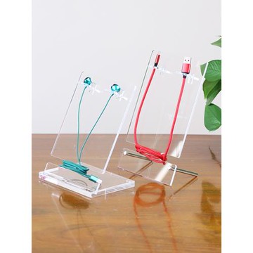 有線耳機展示架USB數據線陳列架三合一充電線繞線架面條耳塞支架