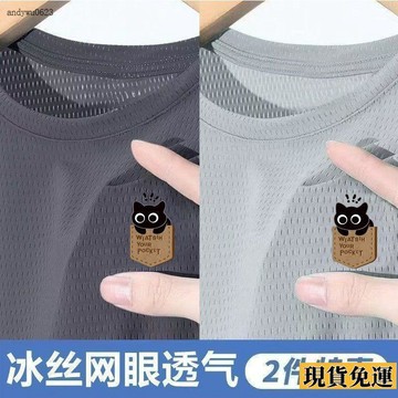 🌟全場免運🌟 冰絲男t恤寬鬆加大碼韓版潮流百搭 夏季 圓領休閒  短袖  薄款透氣體恤