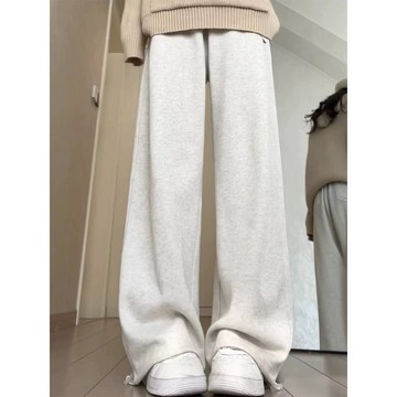 【FOH】闊腿褲 高腰 休閒西裝褲 休閒褲 褲子女生 女生 透氣 日系 女生寬褲 直通褲 熱褲 休閒褲女
