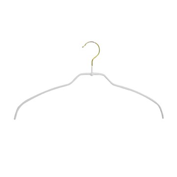 【德國MAWA】時尚簡約止滑無痕衣架42cm(時尚白色 金勾/40入)