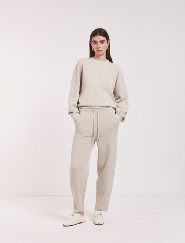 Dia Joggers in Oatmeal Melange - Organic Cotton Ninety Percent