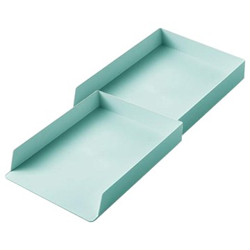 美得像專櫃 日式桌面文具盒 大 綠色 2個 辦公室收納