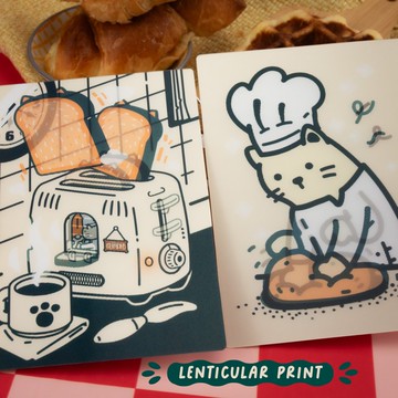 Le BaCattes 視覺暫留 A6 印刷品 S1 — Toaster Bakery | 揉麵貓