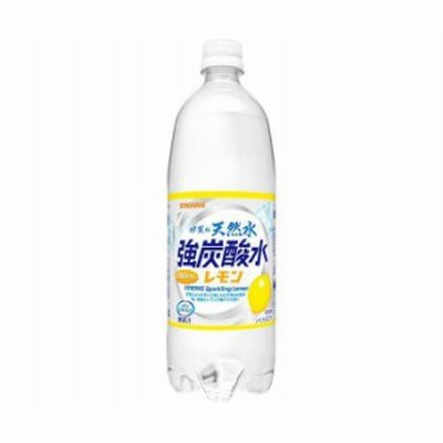 サンガリア 伊賀の天然水 強炭酸水 レモン 1Lペットボトル×12本入｜ 送料無料