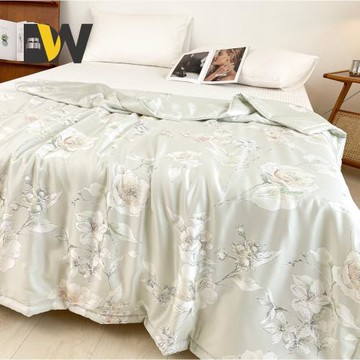 夢之語 40支100%天絲涼被x石墨烯 (春漫蕩漾) 150x195cm 萊賽爾/涼感被/空調被/四季被