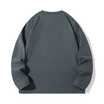 【HOT 本舖】男装衛衣男圓領長袖T恤男秋冬季新款打底衫男純色長袖體恤男