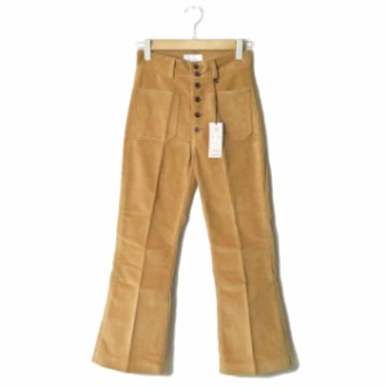 PHEENY フィーニー 19SS 日本製 DOBBY COLOR CORDUROY SAILOR PANTS ドビーカラーコーデュロイセーラーパンツ PS19-PT03 1(S) CAMEL フレア ボトムス【新古品】【PHEENY】約295cm股下