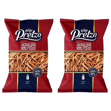 不囉嗦Pretzo 迷你鹽味棒 烘烤非油炸 鹹香酥脆 方便攜帶  125g  2包