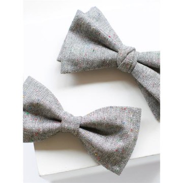 17Century棉麻森系復古灰色領結煲呔婚禮伴郎新郎結婚禮服襯衫男