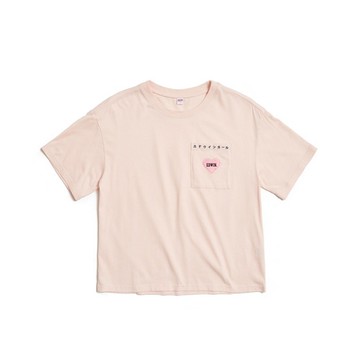 EDWIN 女款 TY2K愛心寬版短袖T恤 (淡粉紅) #上衣