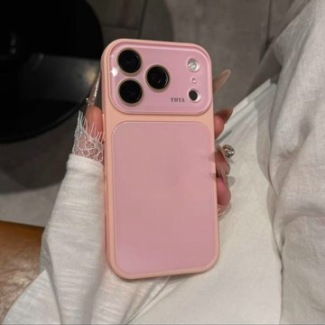 【秒變17Pro】矽膠玻璃大視窗 磨砂仿原背板 防摔殼用於iPhone17 i16 手機殼i15 i14 i13 i12