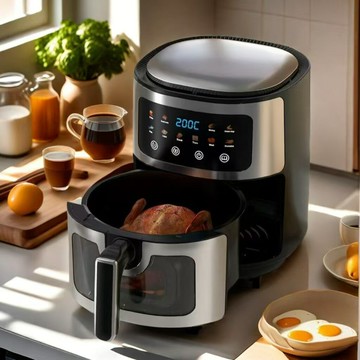 多功能空氣炸鍋不銹鋼可視家用電炸鍋110V220V中英文工廠跨境外貿【北歐家居生活】