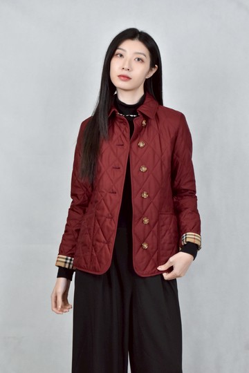 (XS（含）以下) burberry紅色排釦外套