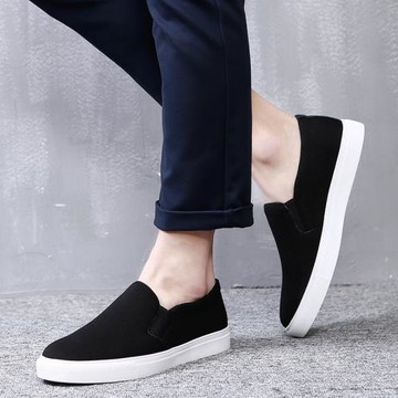 男鞋子秋冬透氣2025年新款休閑百搭板鞋男士一腳蹬老北京布鞋男款